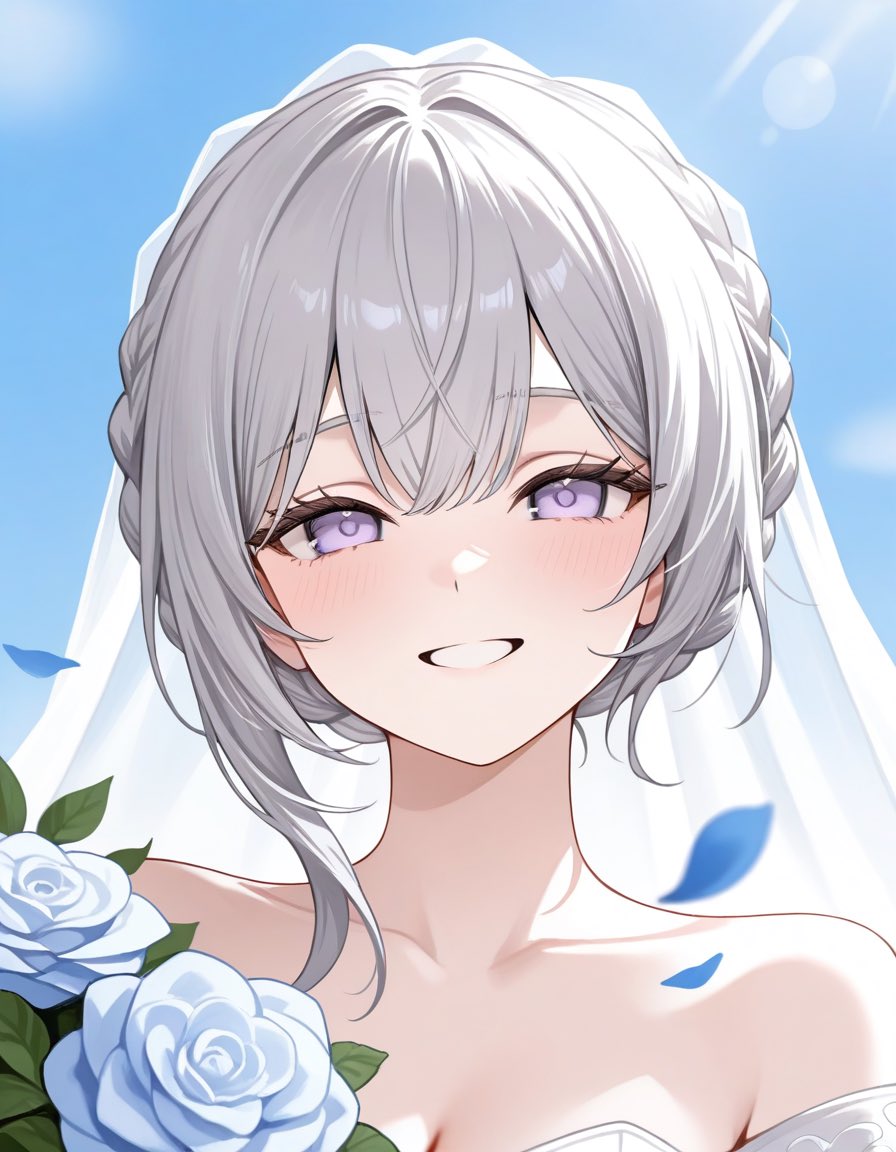 ウェディングドレスの哩