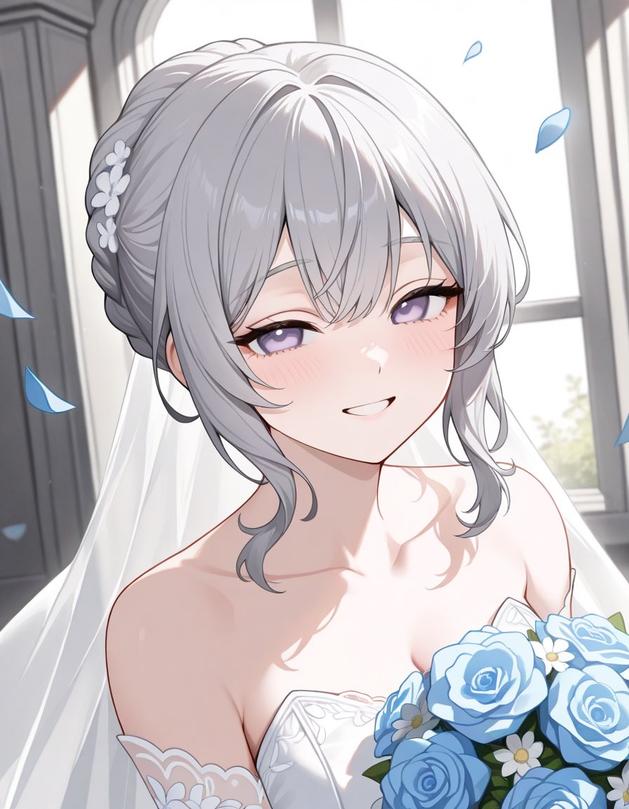 ウェディングドレスの哩